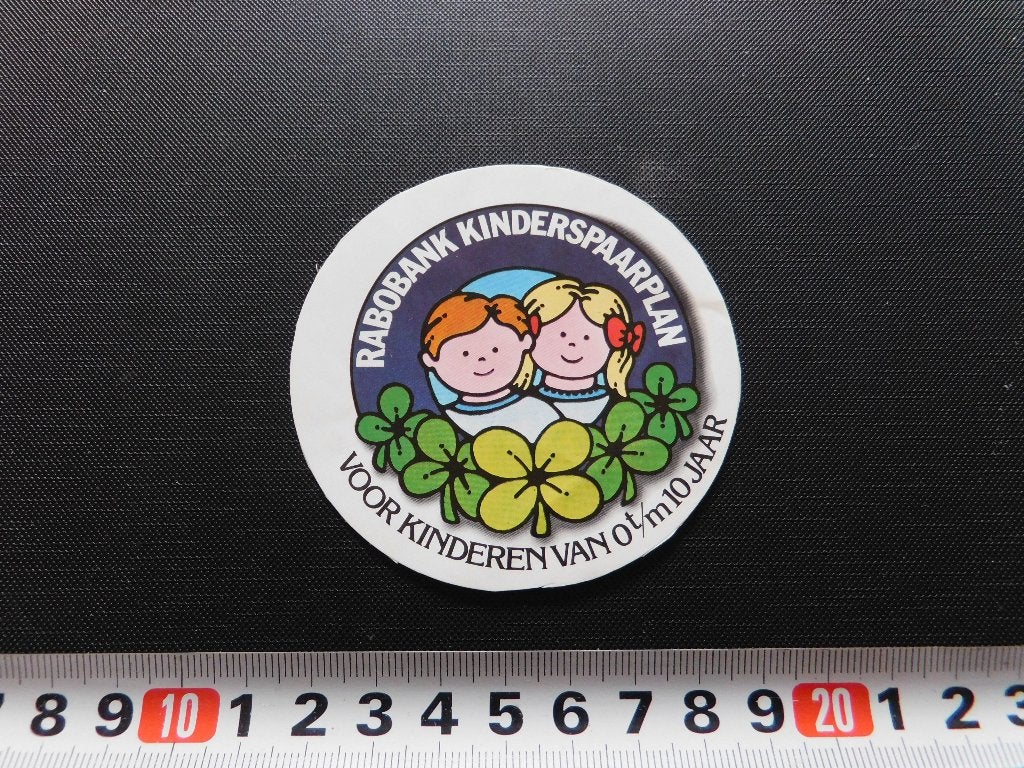 sticker RABOBANK Kinderspaarplan, Ophalen, Zo goed als nieuw