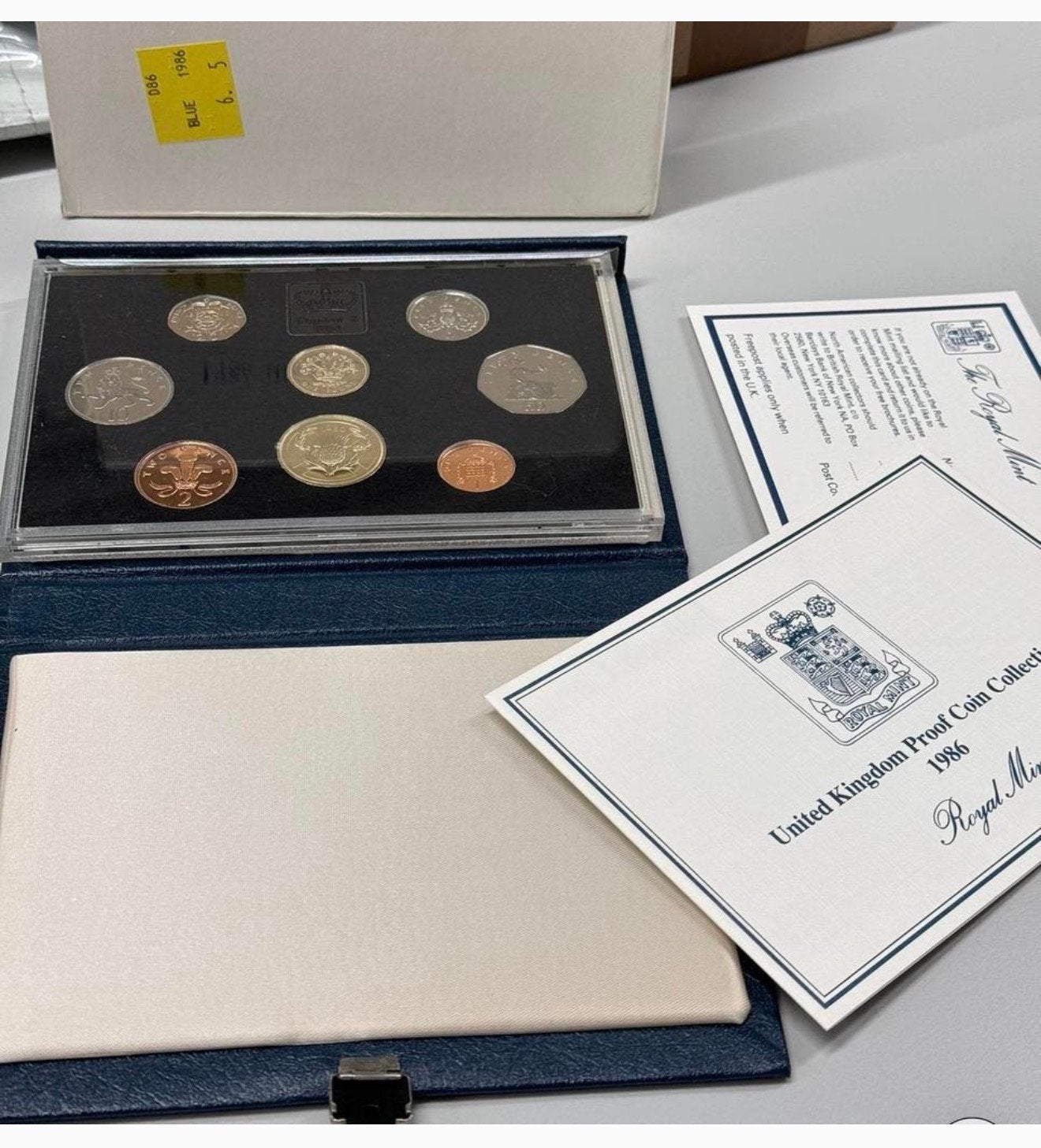 Royal Mint 1986 United Kingdom UK Proof Coin Collection Set, Ophalen of Verzenden, Overige landen, Setje