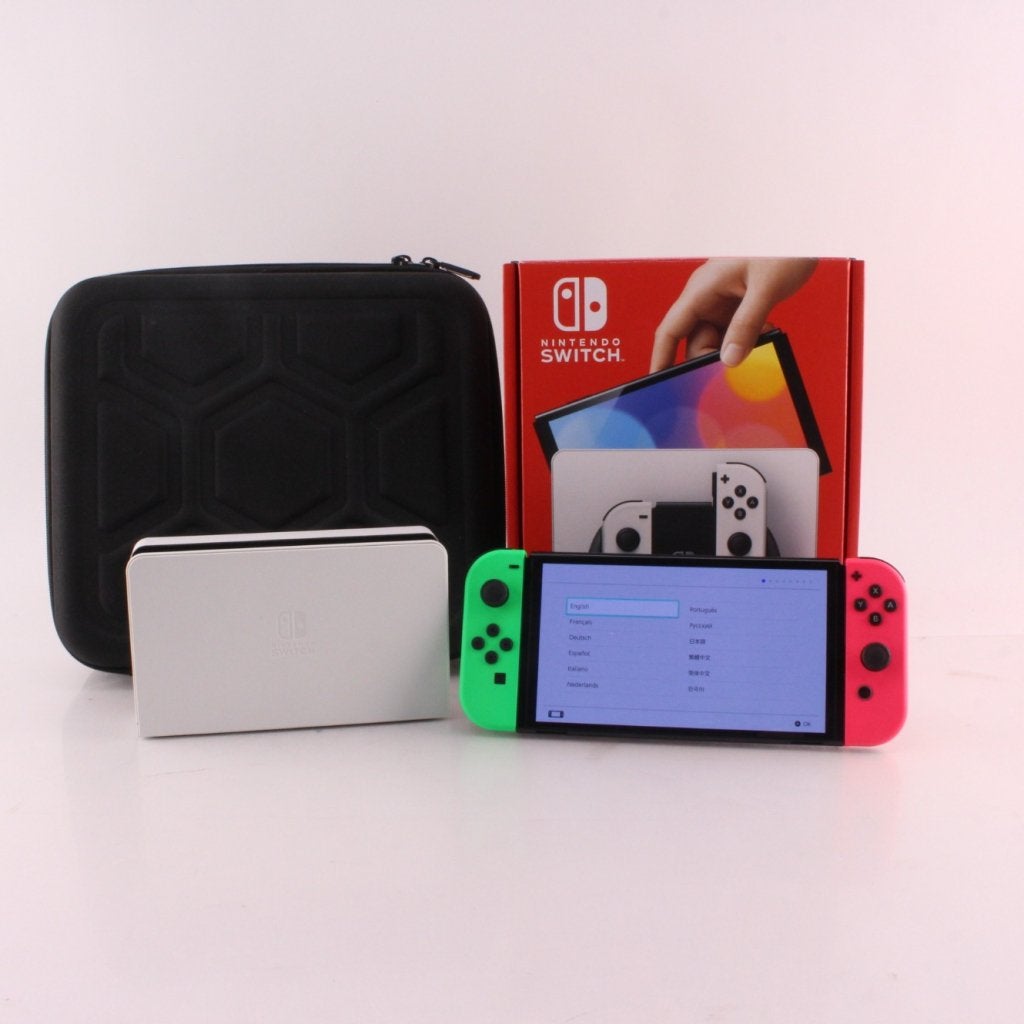 Foto 3 van Nintendo Switch Oled Paars/Groen | Incl Bon | A-Grade