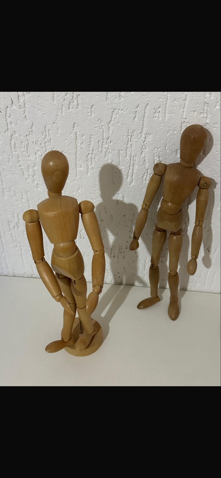 Houten Tekenpoppen - Set van 2, Ophalen of Verzenden, Gebruikt, Overige typen
