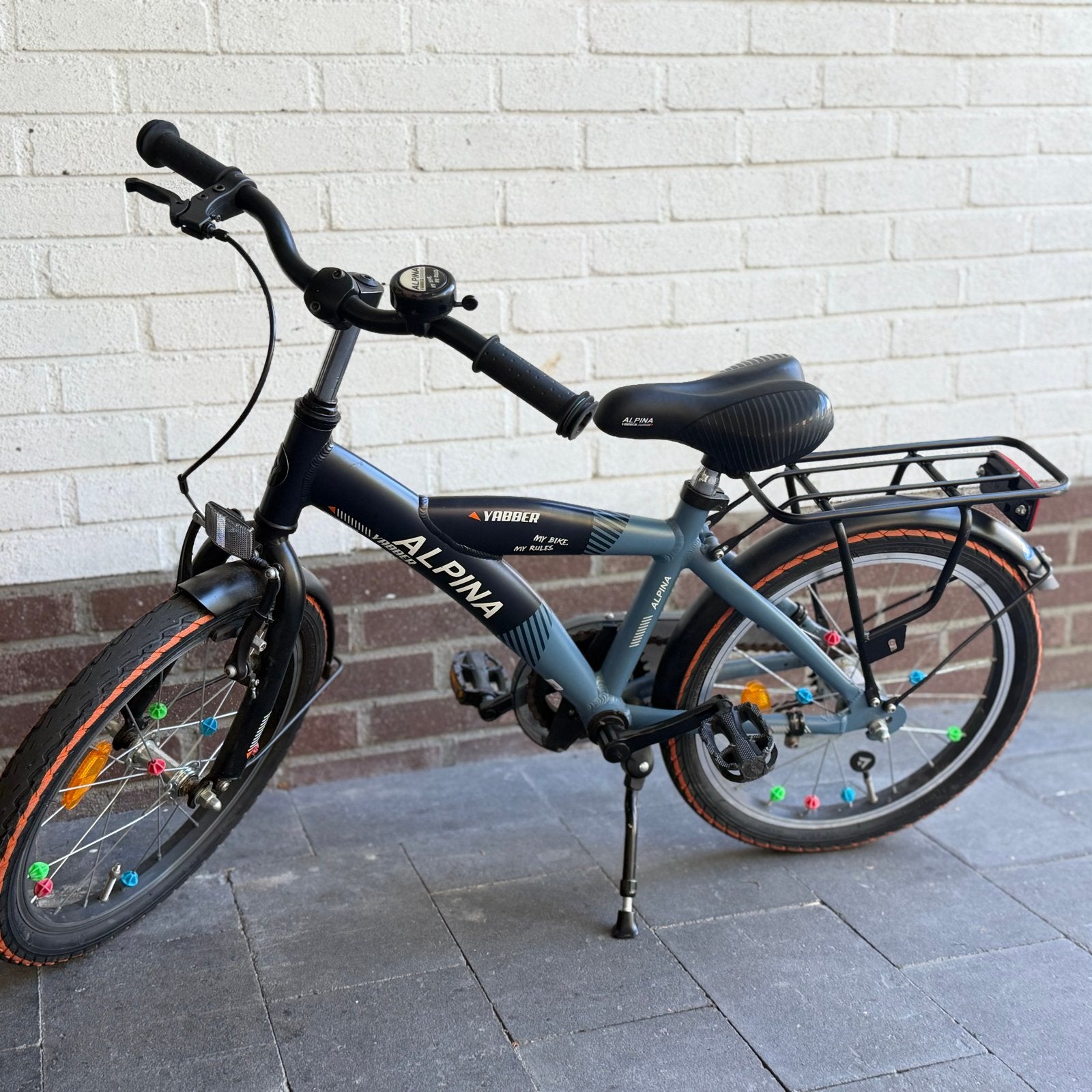 Stoere Alpina Yabber jongensfiets 18 inch ZGAN laatste model, Ophalen of Verzenden, Gebruikt, 18 inch, Handrem