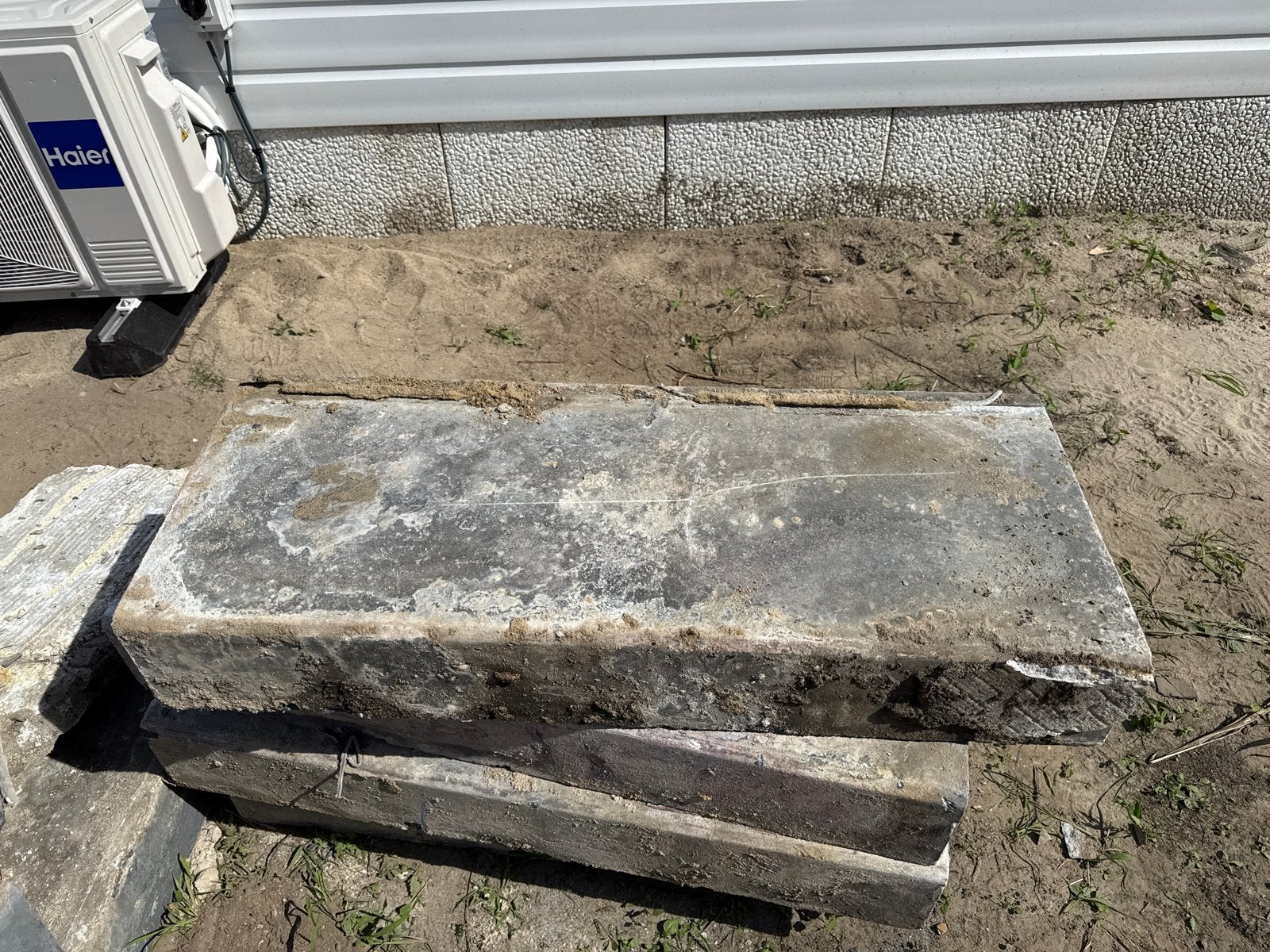 Betonblokken 100x40x15 cm - ca. 100 stuks, zelf afhalen, Tuin en Terras, Tegels en Klinkers, Ophalen, Gebruikt