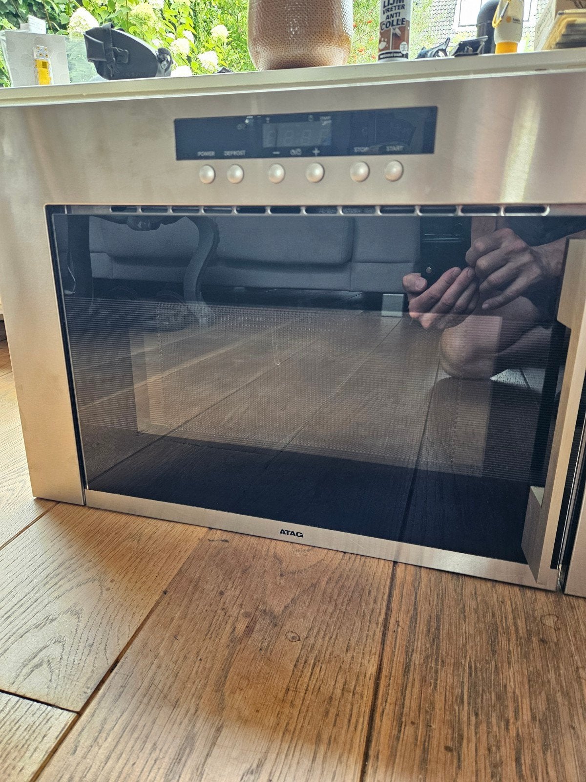 ATAG MA3611E Inbouw Combimagnetron  45cm breed 34 hoog is in, Ophalen, 45 tot 60 cm, Draaiplateau