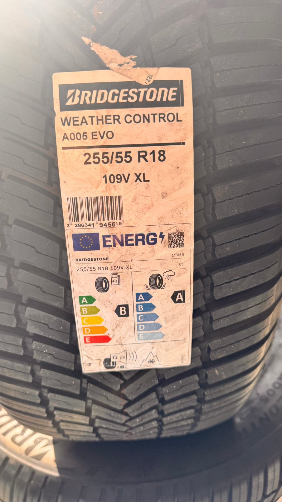 4 stuks 255.55.18 109XL Bridgestone All Wheater/4Seizoen NW!, Ophalen, 18 inch, 255 mm, Nieuw