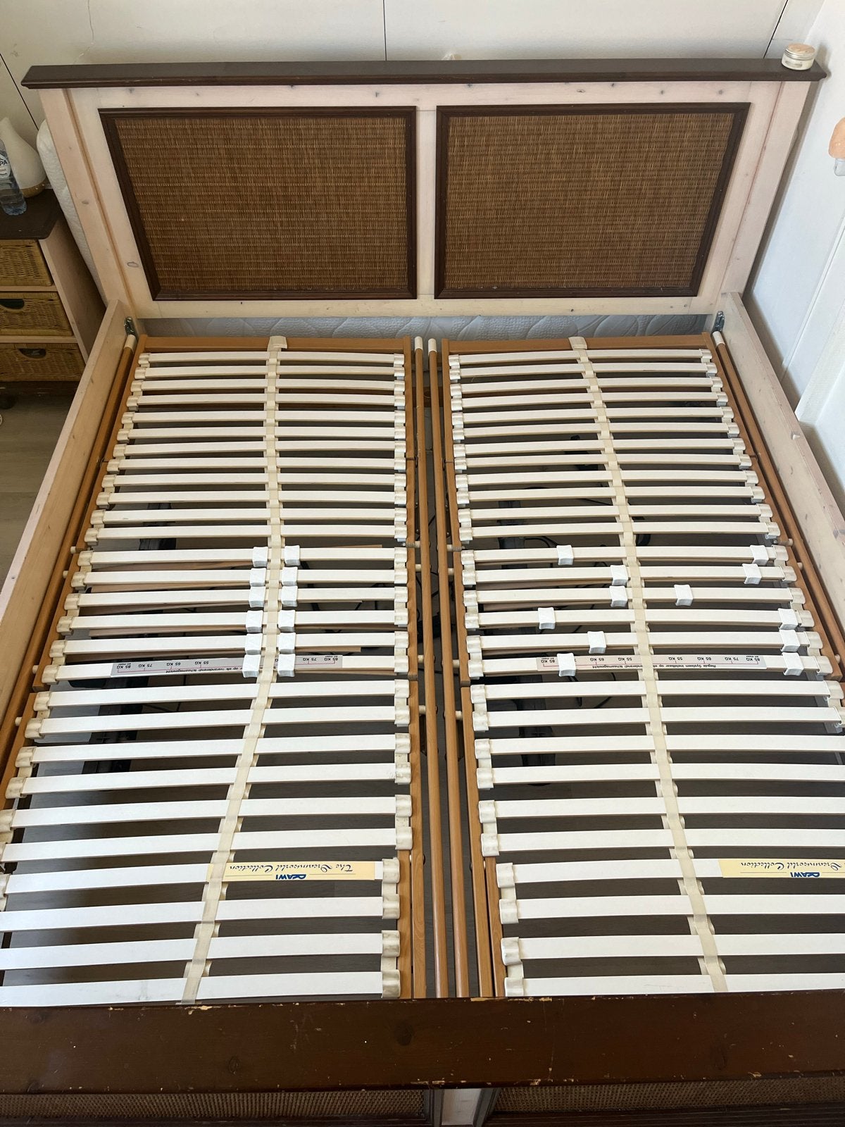 2-persoons bed met elektrische lattenbodems (excl. matrassen, Tweepersoons, Ophalen of Verzenden, 180 cm, 200 cm