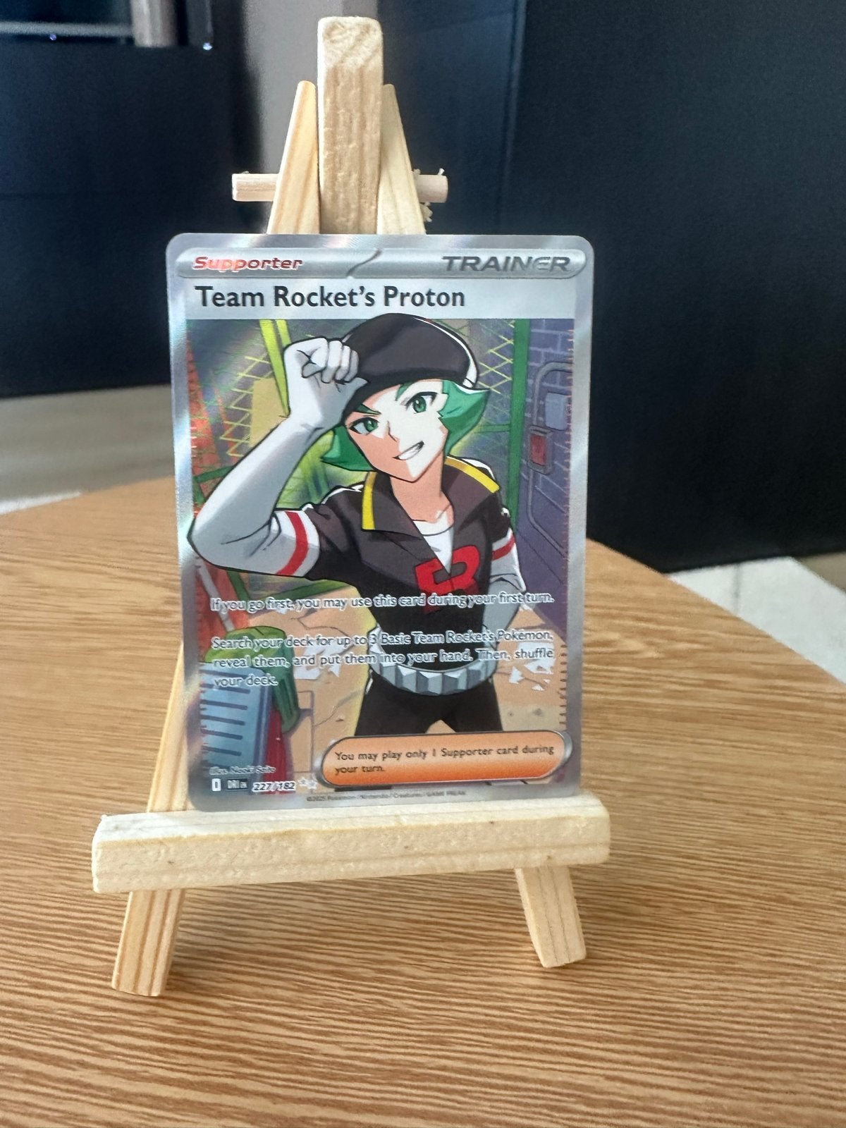 Team Rocket's Proton 227/182 Pokémon kaart 2025, Ophalen of Verzenden, Zo goed als nieuw, Losse kaart, Foil