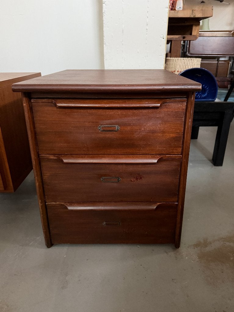 Vintage houten archiefkast, ladekast, dossierkast, Ophalen, Minder dan 50 cm, Gebruikt, I