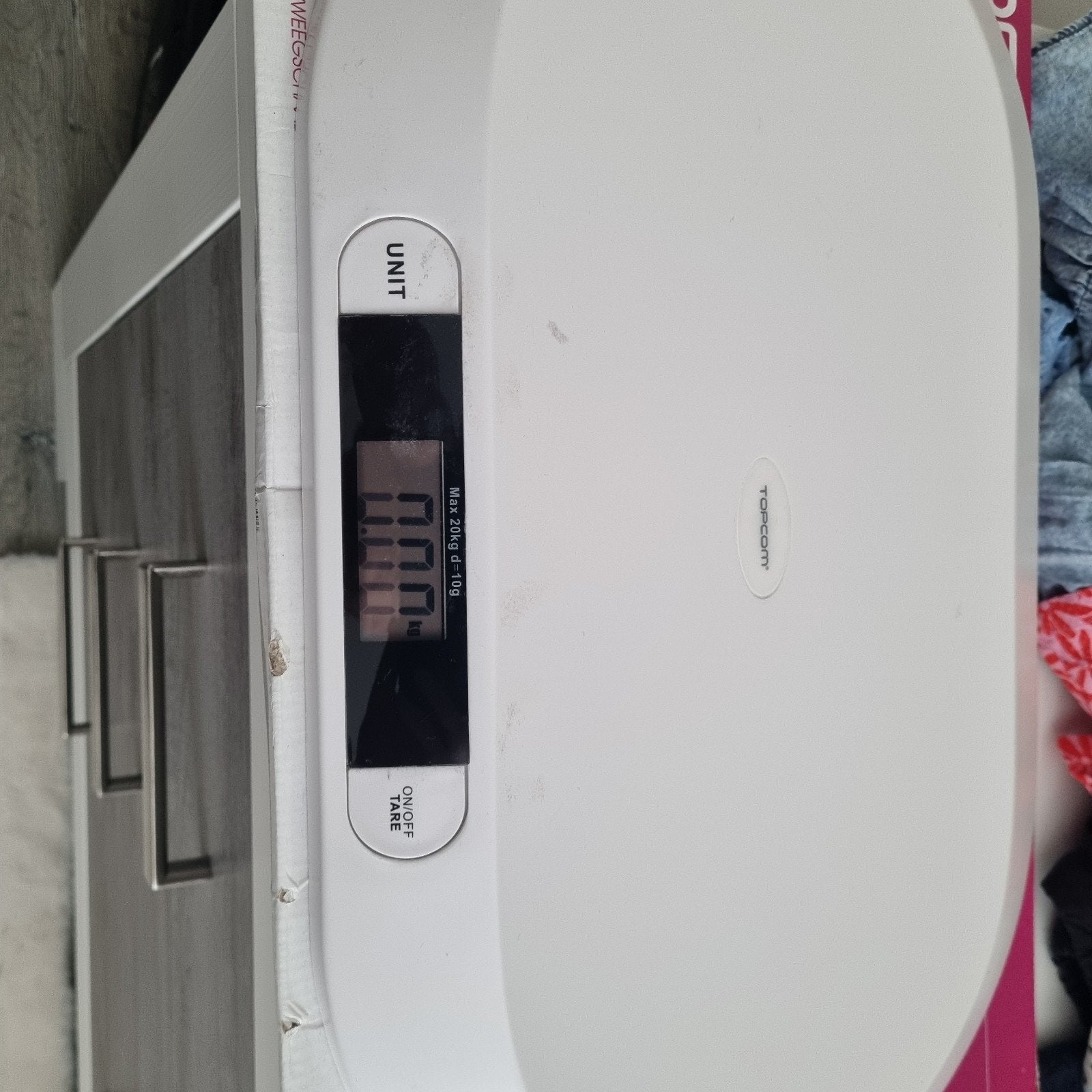 Topcom WG-2490 Babyweegschaal - Max 20kg, Witgoed en Apparatuur, Weegschalen, Ophalen, Minder dan 10 kg, Overige typen, Fijner dan 1 gram