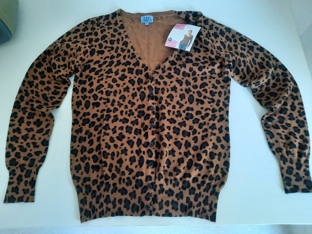 JOHN CABOT panter vest maat L 77% katoen nieuw, Maat 38/40 (M), Bruin, Nieuw, Ophalen of Verzenden