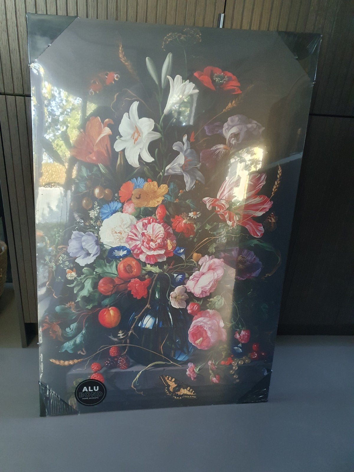 Aluminium Schilderij Bloemen 115x75 cm - Nieuw, Ophalen, Nieuw, Schilderij, 100 tot 125 cm