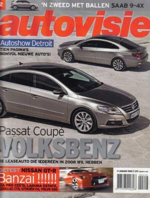 Autovisie 2 2008 : Nissan GT-R - VW Scirocco MK1 - Cadillac, Boeken, Auto's | Folders en Tijdschriften, Gelezen, Algemeen, Ophalen of Verzenden