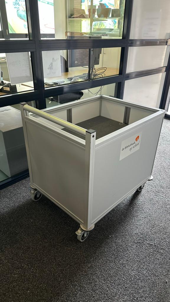 Verrijdbare opslagbak / transportkar - Aluminium, Ophalen