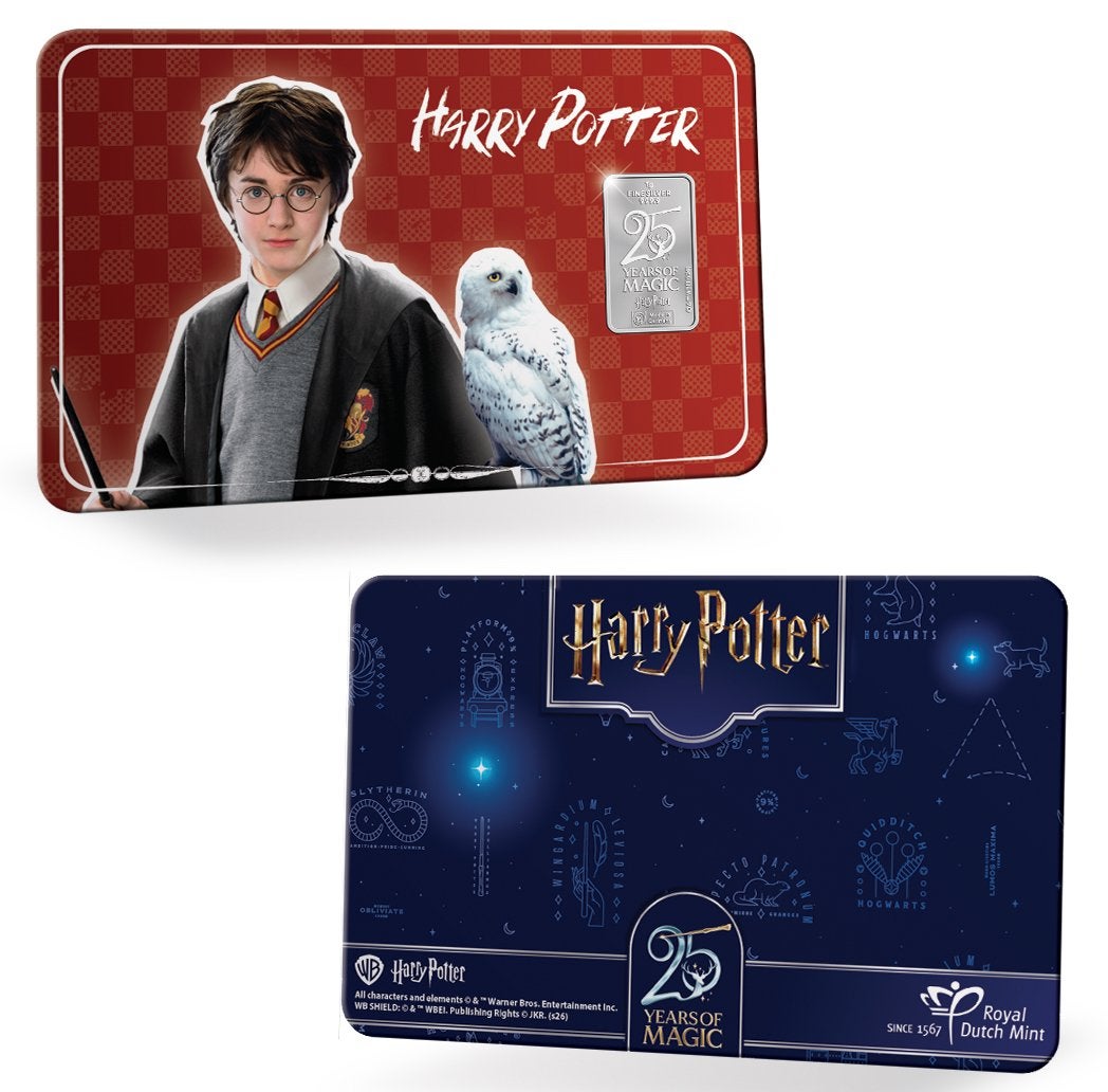 Gezocht ZILVERBAAR 1GRAM 25 JAAR HARRY POTTER 999,9/1000%, Ophalen