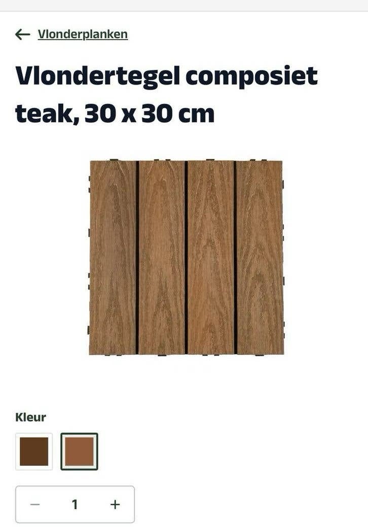 Vlondertegels, Ophalen, Zo goed als nieuw, Keramiek, Terrastegels