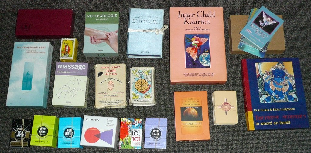 16 x KAARTEN (paar bijzondere) TAROT MANAGEMENT esoterie, Een of twee spelers, Ophalen of Verzenden, Gebruikt