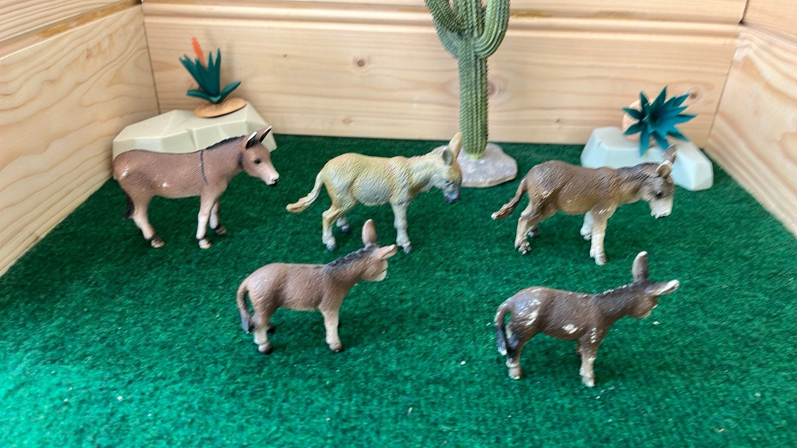 Schleich ezels, Ophalen of Verzenden, Zo goed als nieuw, Paard, Beeldje of Figuurtje