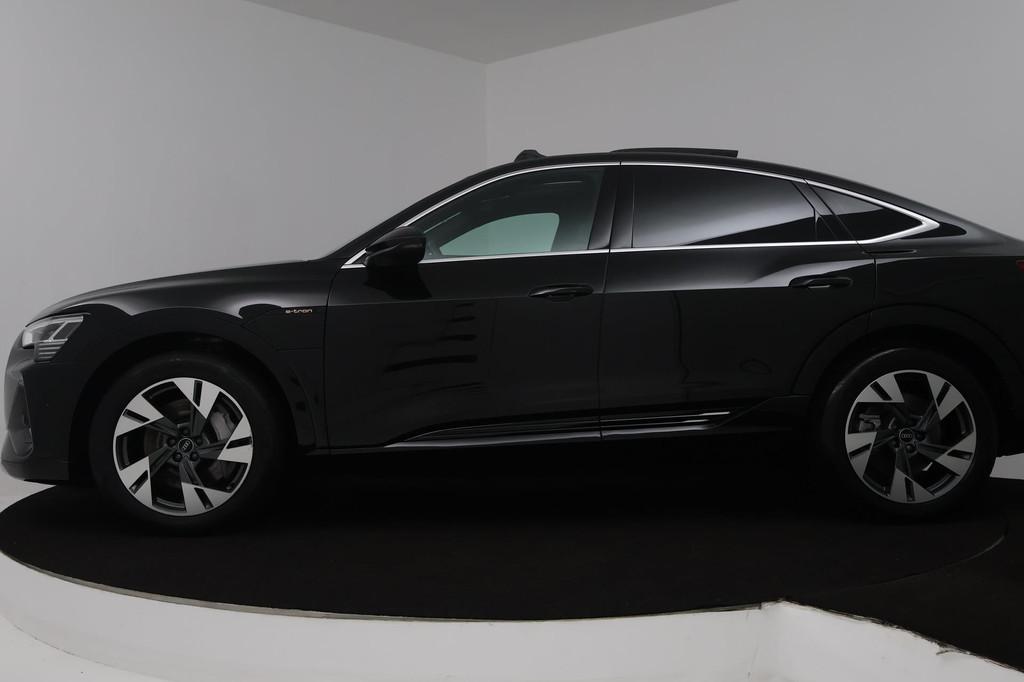 Audi E-tron Sportback 50 quattro S edition 71 kWh 93% SOH (P, Automaat, Zwart, 71 kWh, Zwart