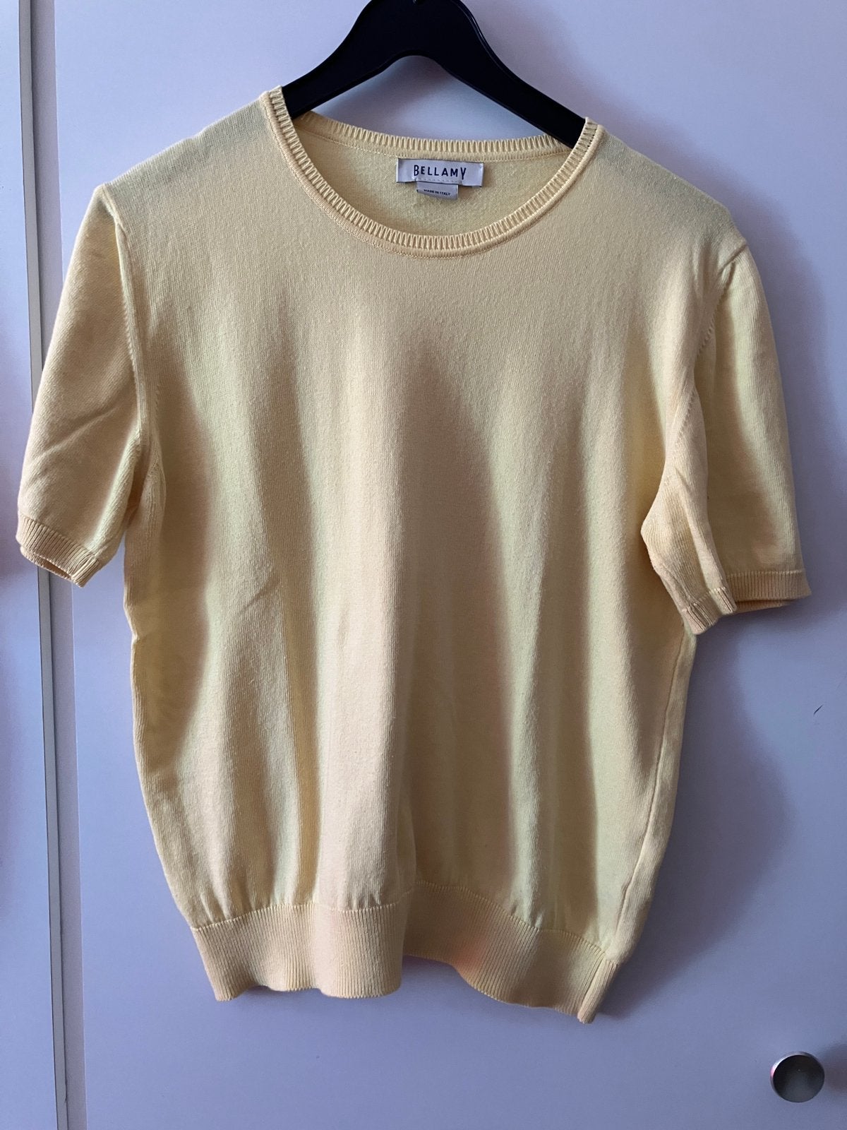 Bellamy shirt katoen maat L, Maat 38/40 (M), Verzenden, Geel, Korte mouw
