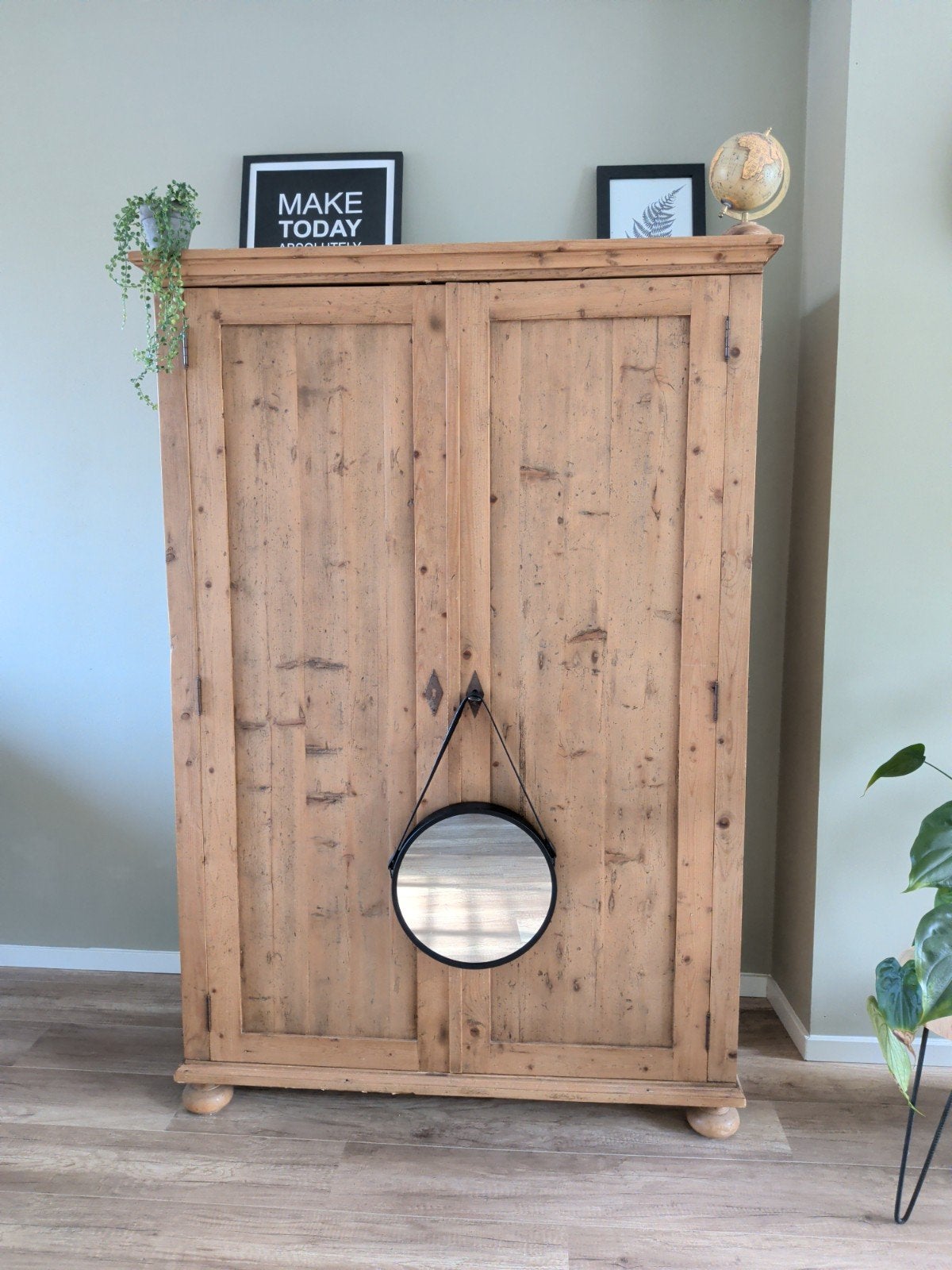 Houten kast 176x116x59 cm - Vintage look, Huis en Inrichting, Ophalen, Gebruikt, 100 tot 150 cm, Vintage