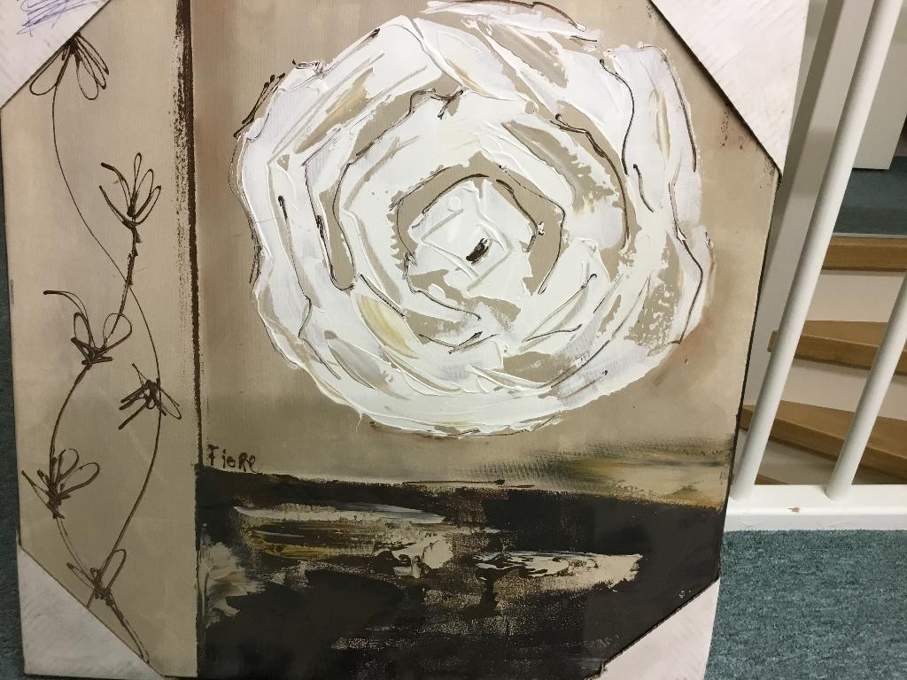 Modern Aquarel schilderij Bloem, Antiek en Kunst, Kunst | Schilderijen | Modern, Ophalen of Verzenden