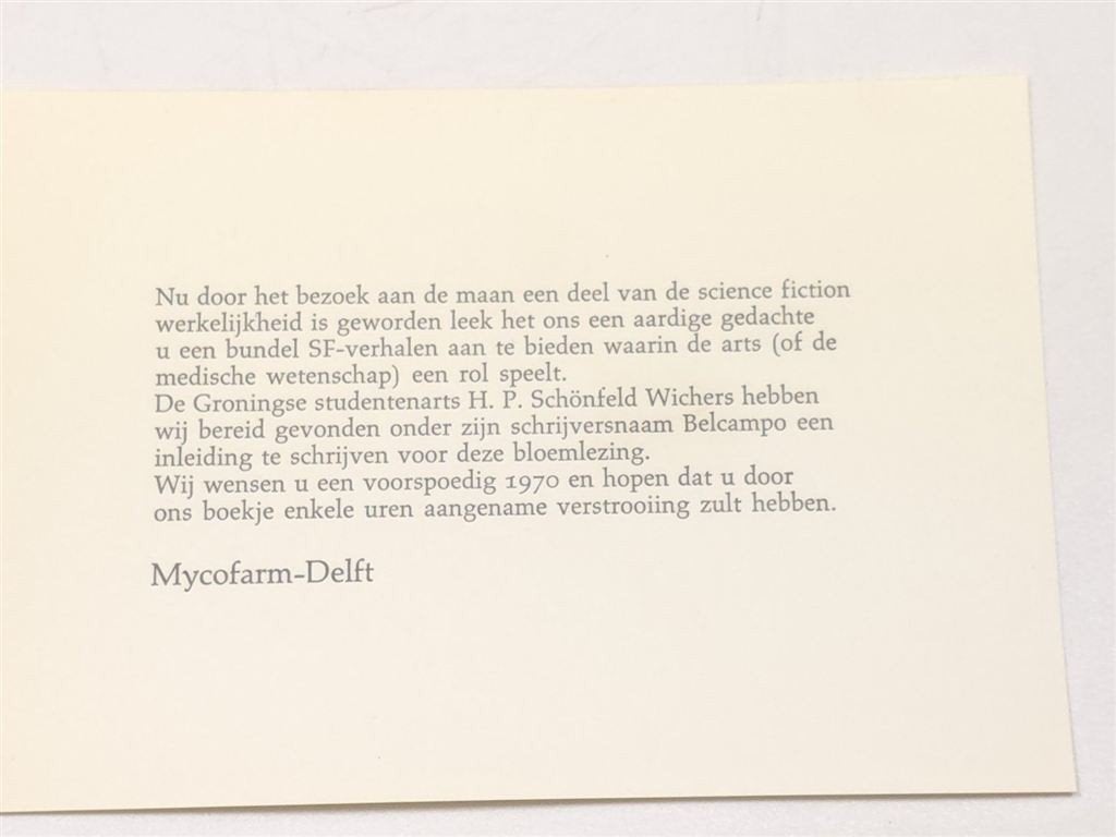 De Arts in de SF Literatuur — Belcampo, Verhalen 1969, Ophalen of Verzenden, Gelezen