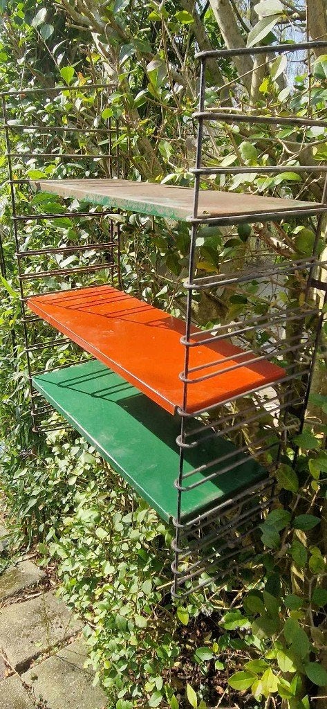 Vintage metalen Tomado wandrek (brocante), Ophalen of Verzenden, Gebruikt
