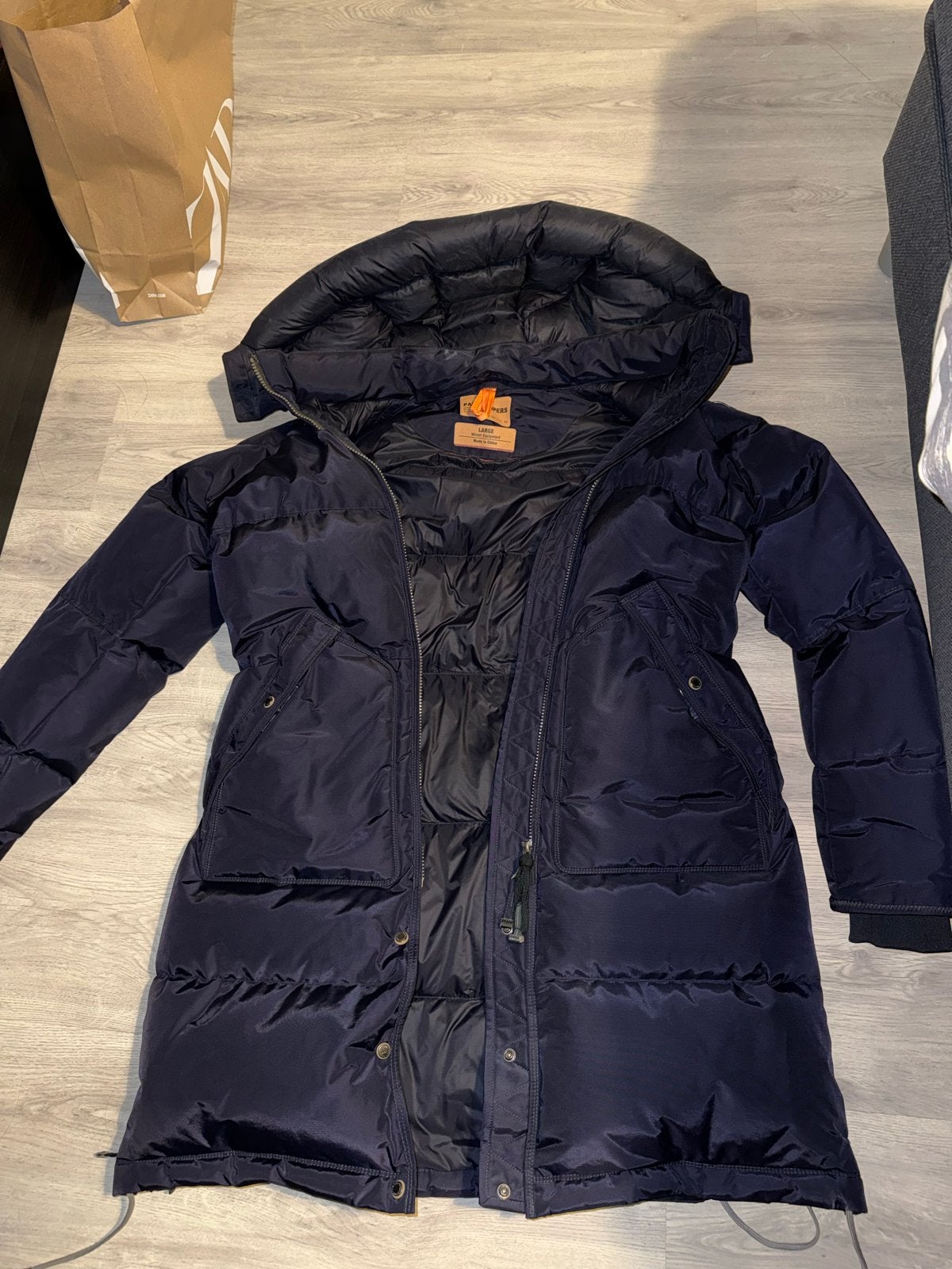 Parajumpers Winterjas - Donkerblauw, Maat L, Ophalen of Verzenden, Zo goed als nieuw, Maat 42/44 (L), Blauw