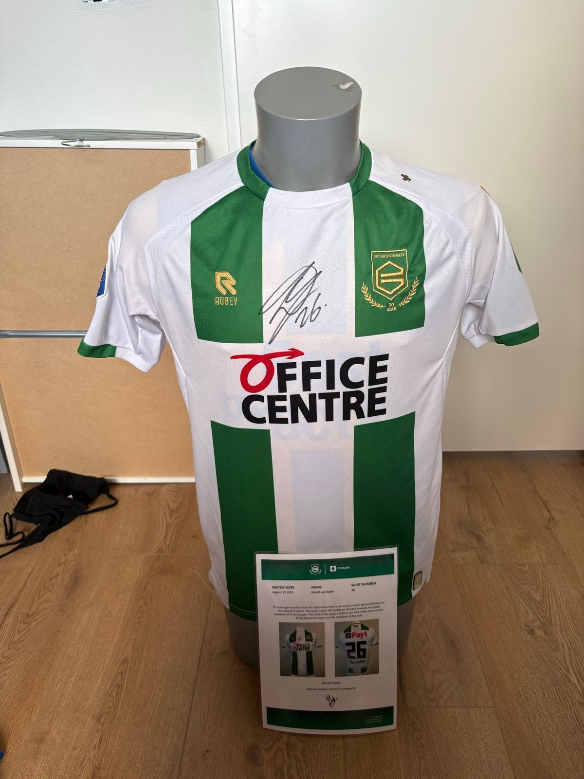 Matchworn FC Groningen shirt Daniel van Kaam + COA, Ophalen of Verzenden