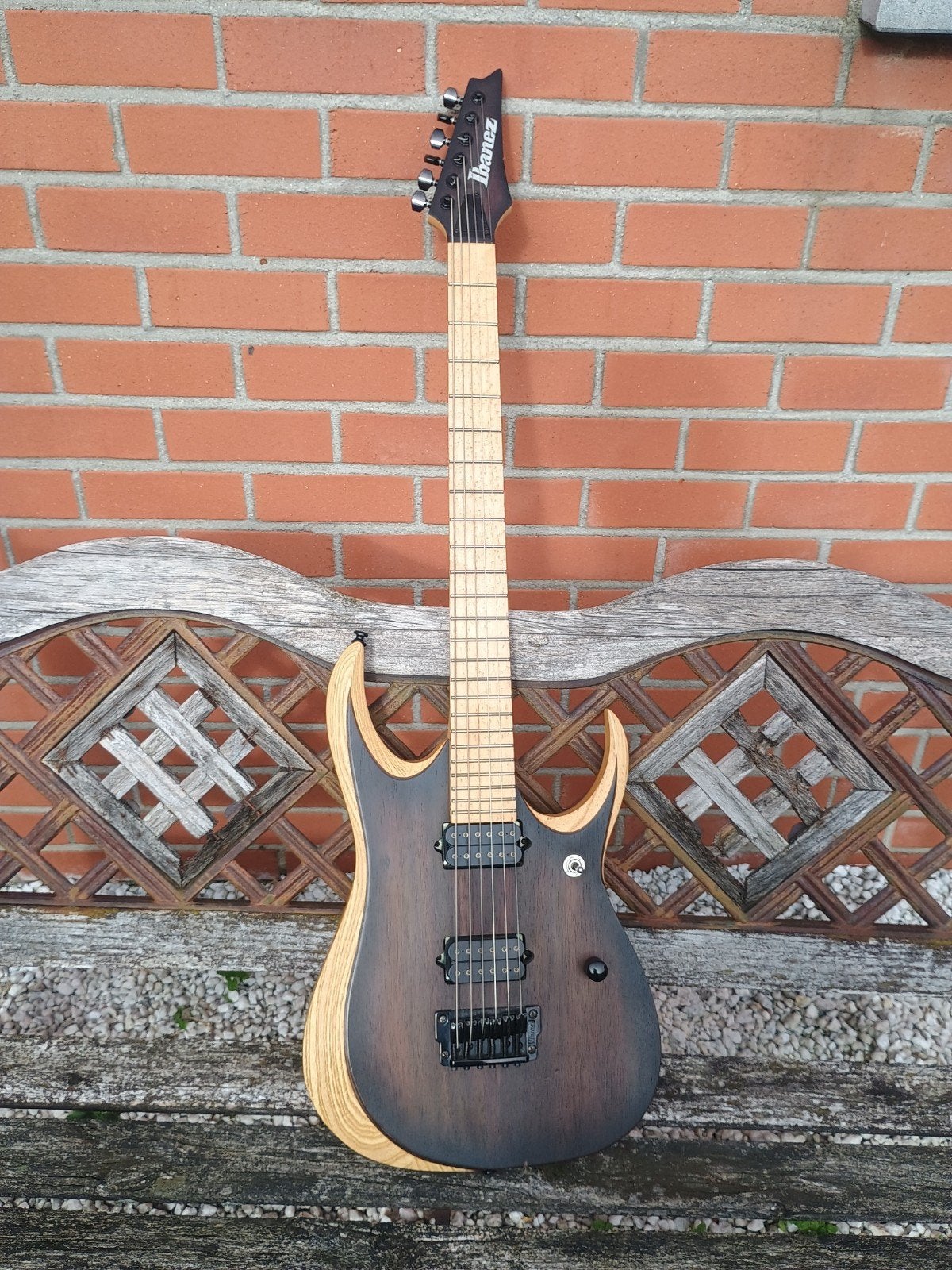 Ibanez RGDIX6MRW Iron Label, Charcoal Brown Burst Flat, Ophalen of Verzenden, Gebruikt, Solid body, Ibanez
