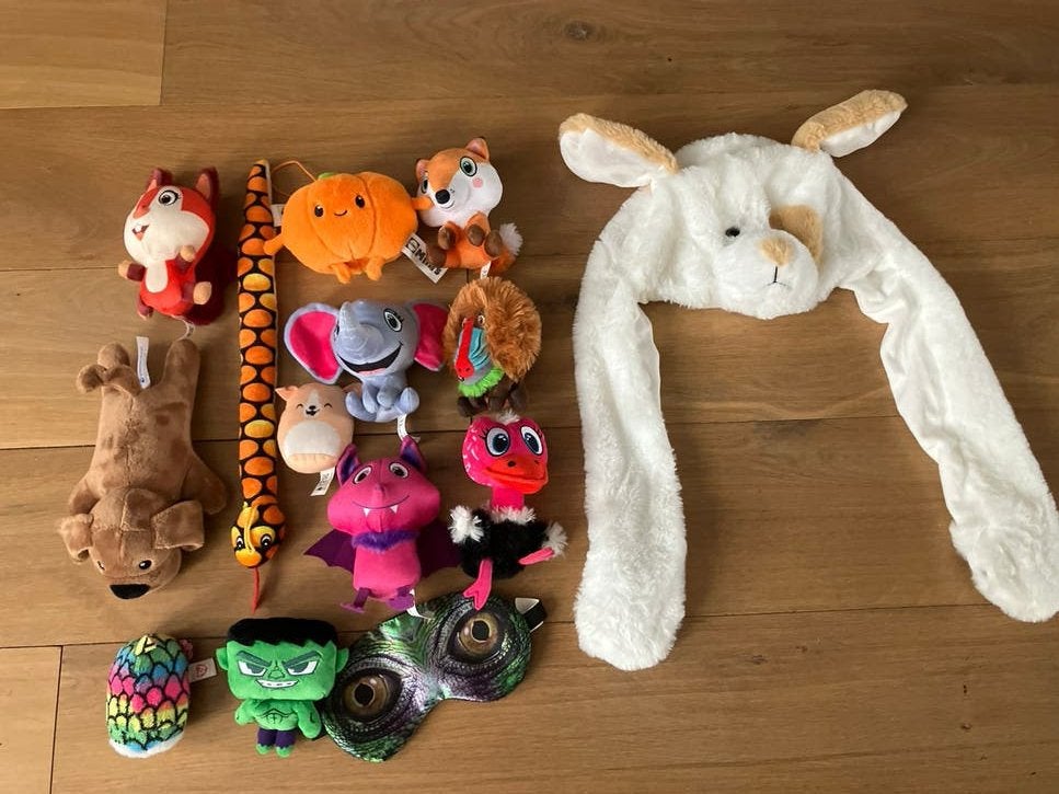 Grote collectie knuffels, diverse soorten en maten, Gebruikt, Konijn, Ophalen of Verzenden, Meerkleurig