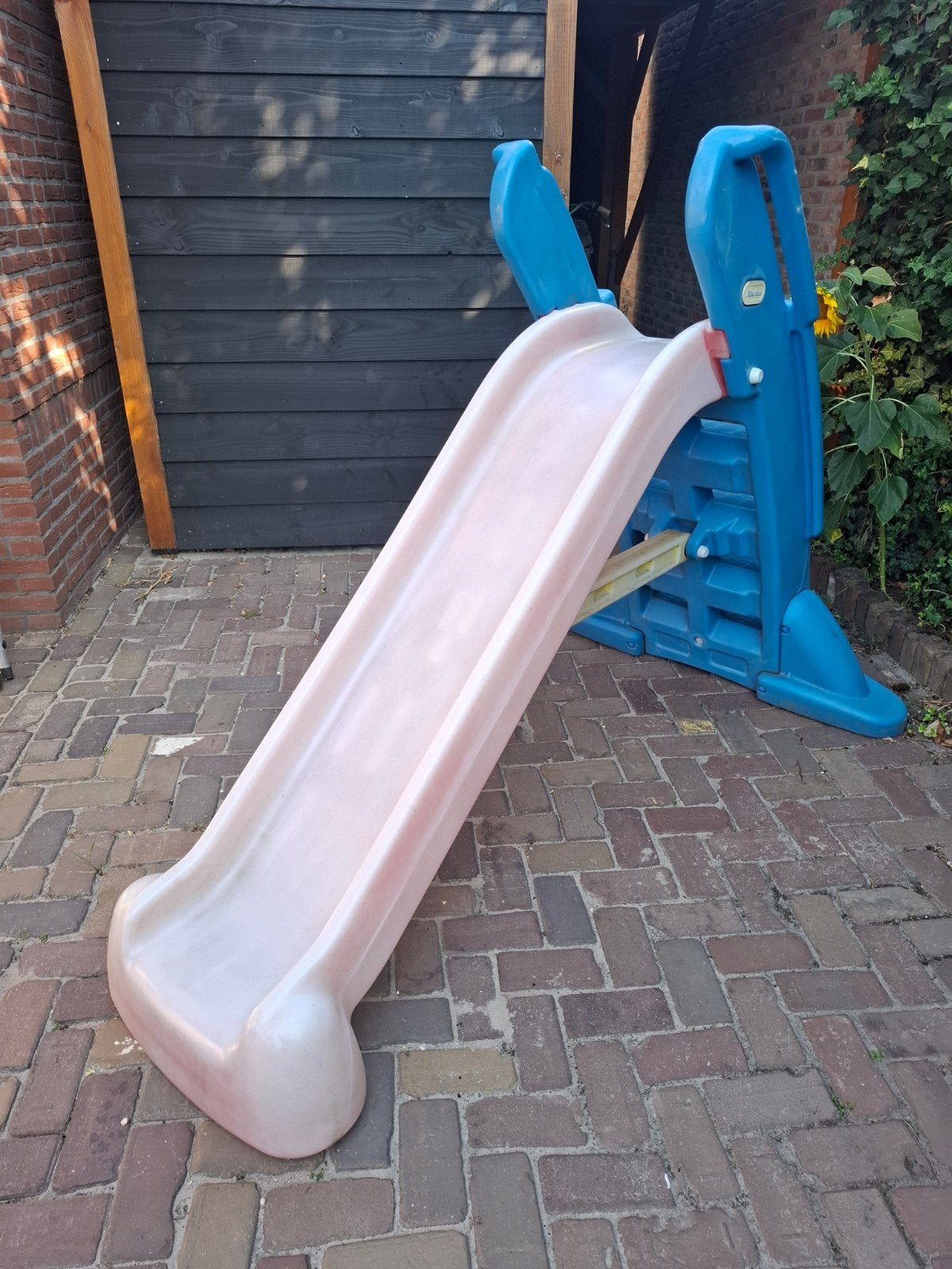 Stevige kinder glijbaan voor buiten, blauw/roze, Ophalen, Gebruikt, Glijbaan