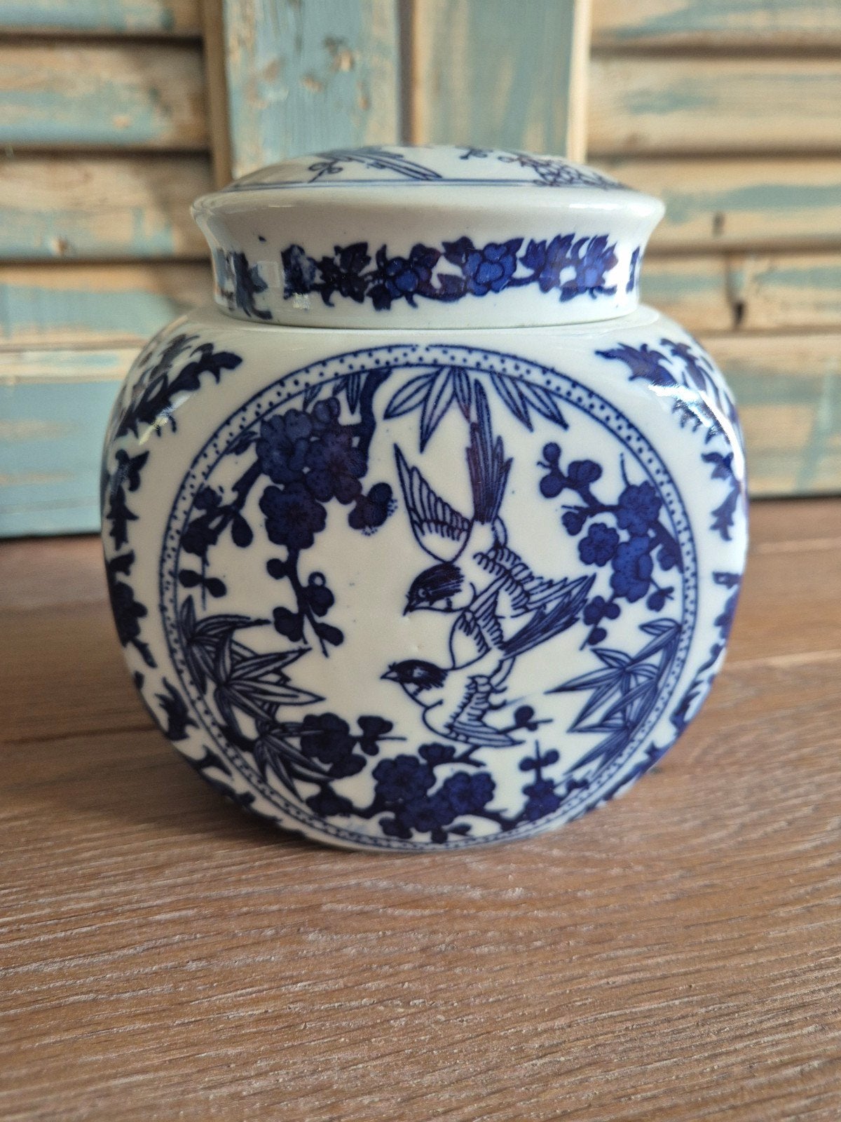 Chinese blauw-wit porseleinen dekselpot, Ophalen of Verzenden
