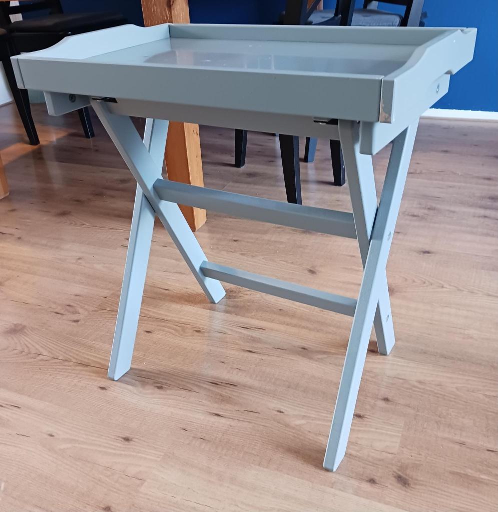 Bijzettafel met dienblad (IKEA), Minder dan 55 cm, Gebruikt, Vierkant, Hout