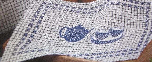 Borduurpatroon  Theepot en kopjes  nr 5886, Verzenden, Nieuw, Handborduren, Patroon