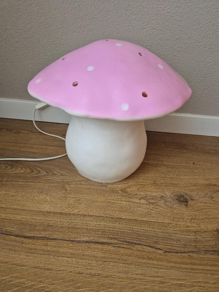 Heico paddestoellamp roze 31 cm hoog, Kinderen en Baby's, Kinderkamer | Inrichting en Decoratie, Ophalen, Zo goed als nieuw, Lamp
