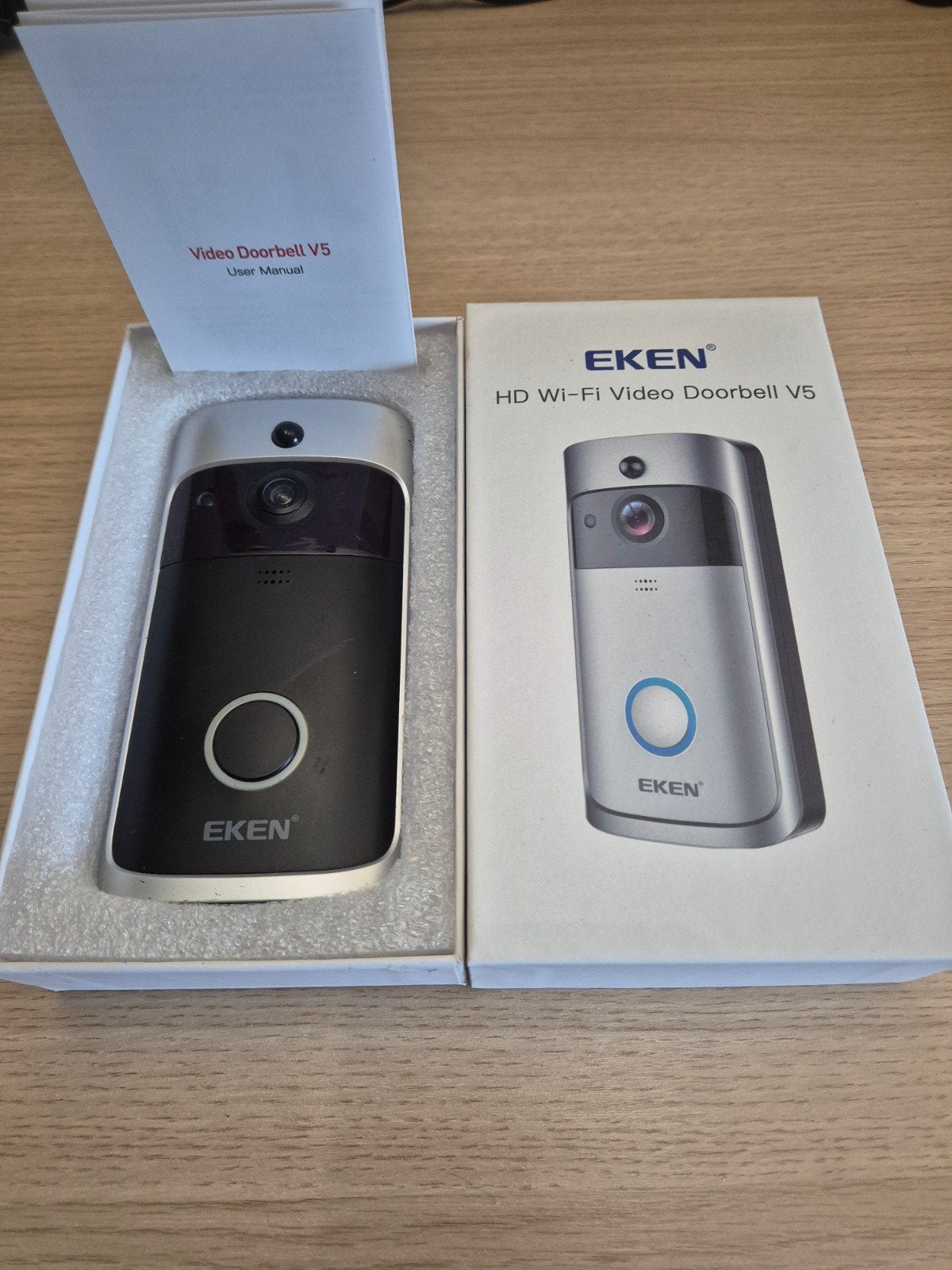 Eken V5 HD Wi-Fi Video Deurbel - Goede staat, werkt uitsteke, Ophalen of Verzenden, Bewegingsdetectiesensor