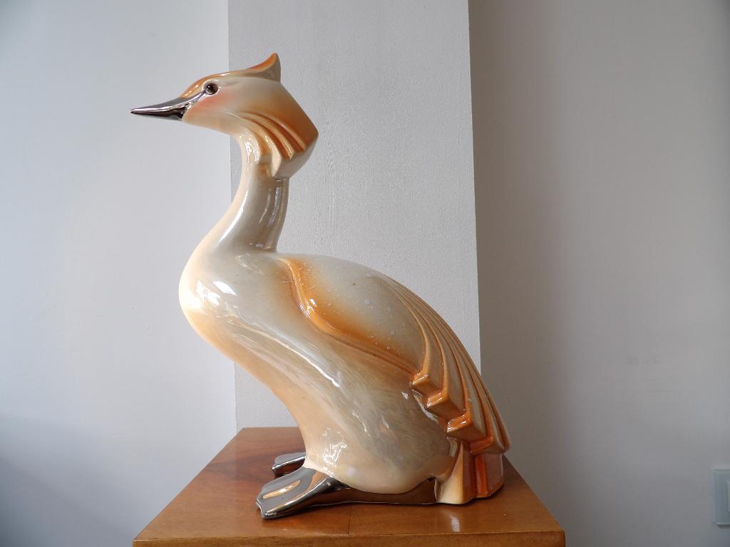 Art Deco Groot Beeld Fuut, St Clement France, Ophalen of Verzenden