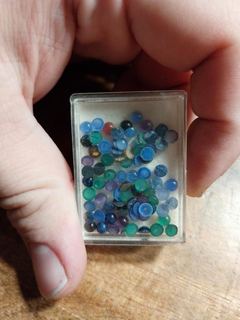 Mix van agaat onyx tijgeroog cabochons, Sieraden, Tassen en Uiterlijk, Edelstenen, Ophalen of Verzenden, Zo goed als nieuw