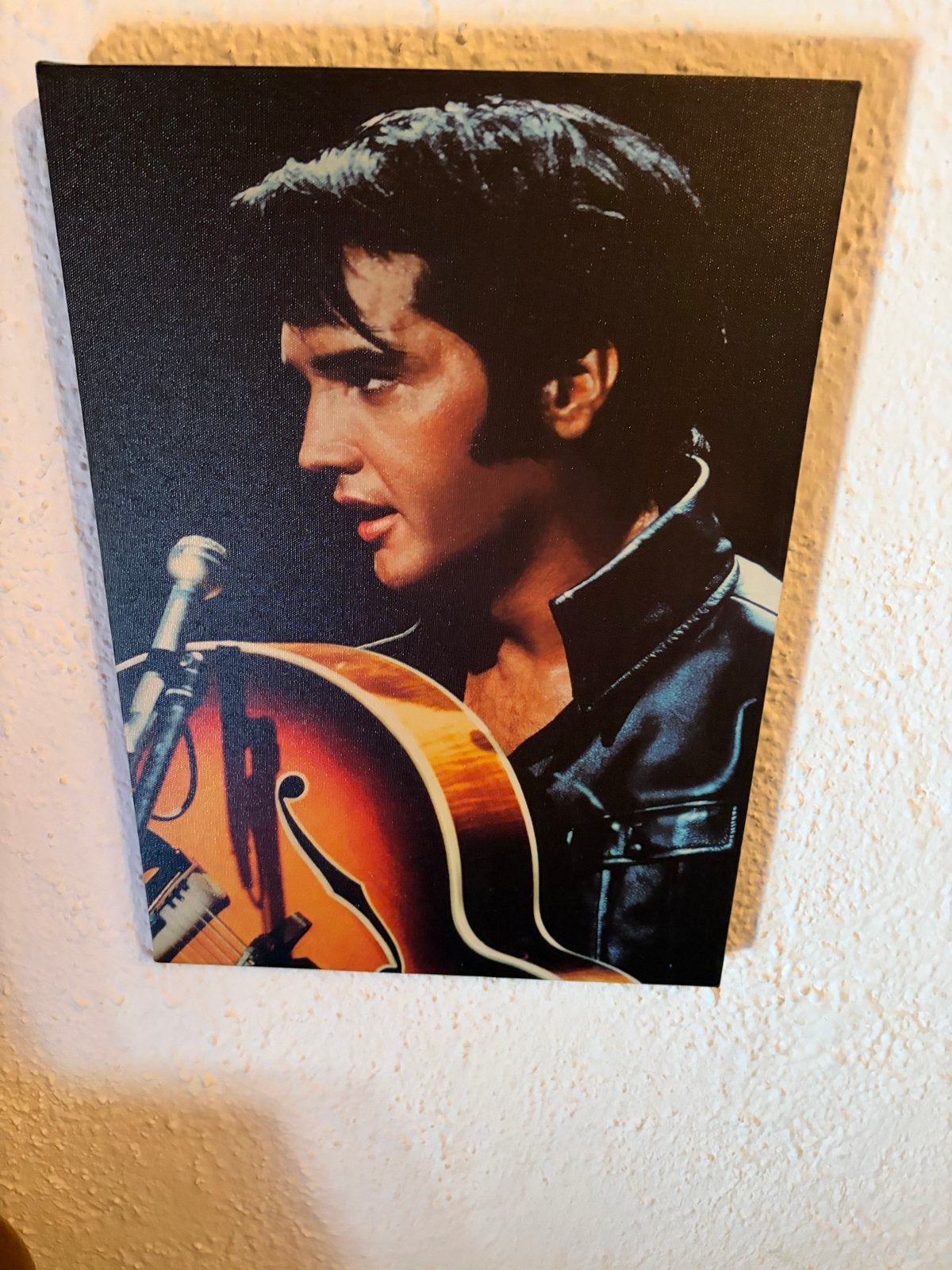 Elvis Presley Canvas Schilderij - The King of Rock 'n' Roll, Huis en Inrichting, Ophalen, 50 – 75, Zo goed als nieuw, Schilderij