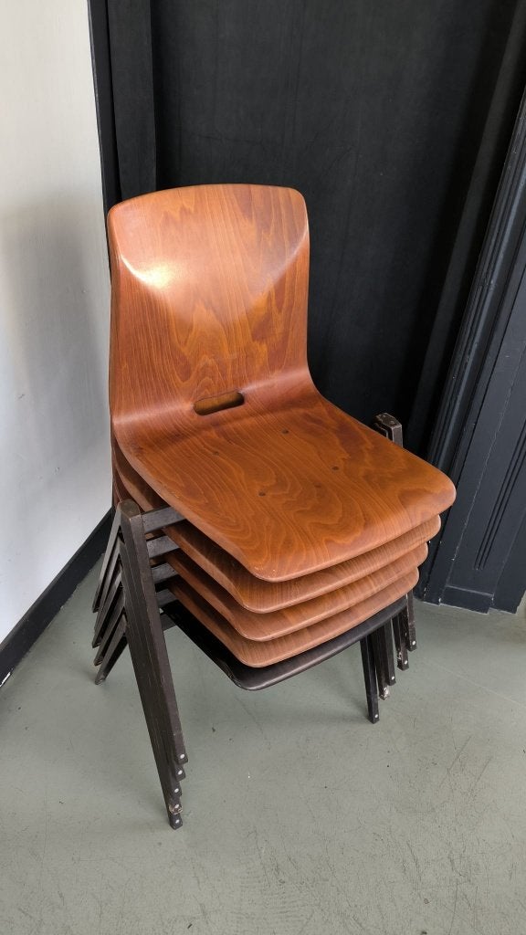 Mid century wood chairs, Ophalen, Mid century, Bruin, Zo goed als nieuw