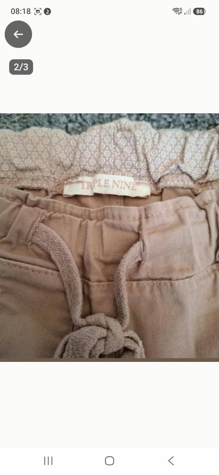 Triple Nine beige bermuda short  - Maat, Kort, Beige, Ophalen of Verzenden, Gedragen