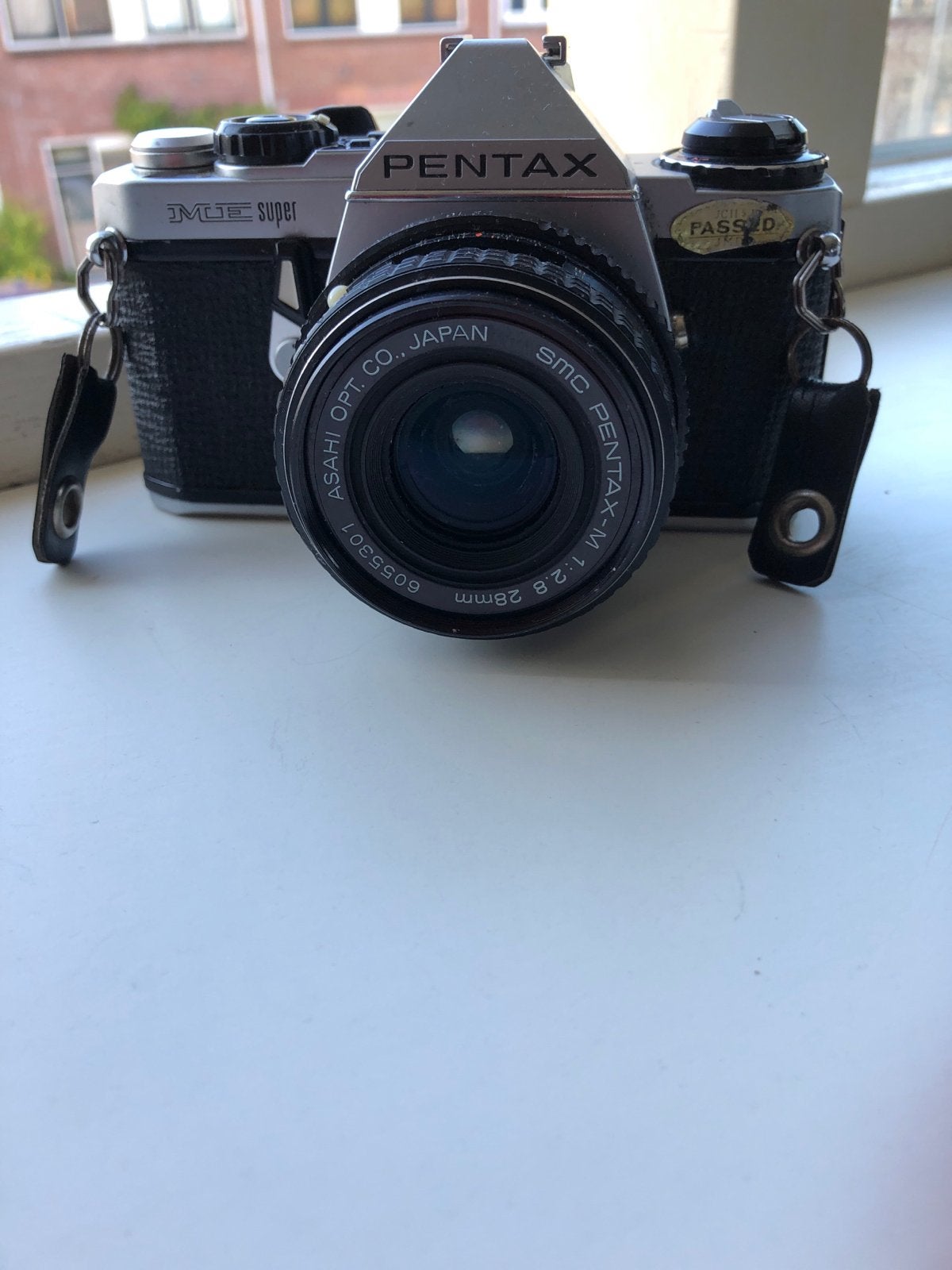 Pentax ME Super Spiegelreflexcamera met SMC Pentax-M 28mm le, Ophalen of Verzenden, Gebruikt, Spiegelreflex, Pentax
