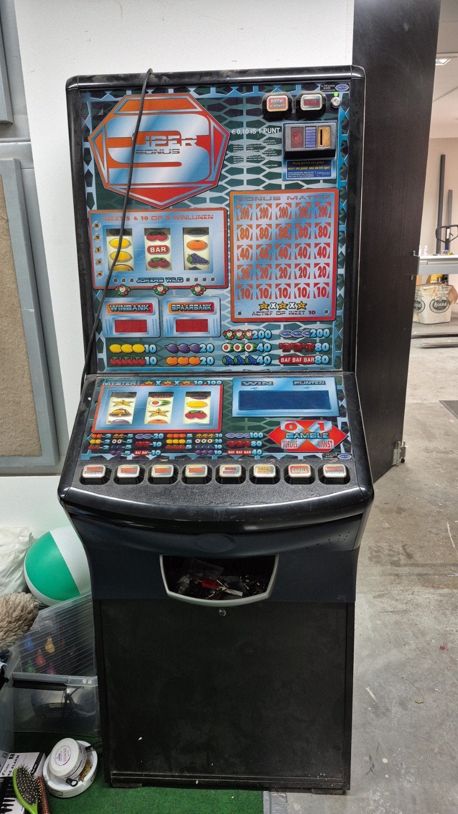 Gokkast Super Bonus - Klassieke Fruitautomaat, Euro, Ophalen, Gebruikt, Met sleutels