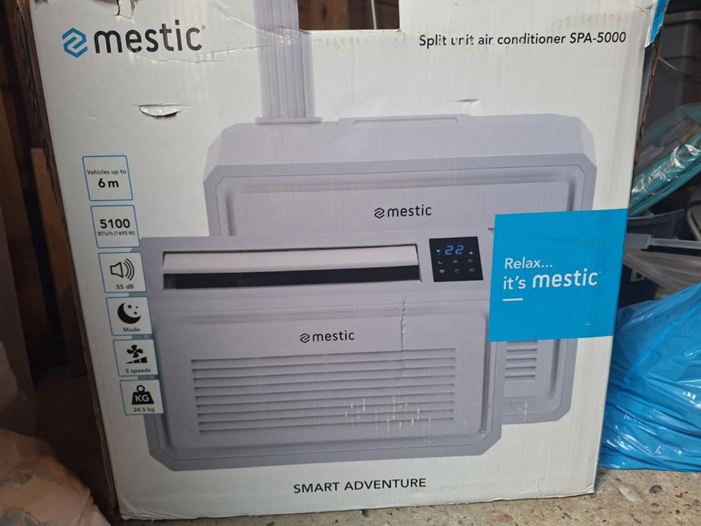 Mestic caravan airco split unit 6m - 2x gebruikt, Caravans en Kamperen, Caravan accessoires, Ophalen, Zo goed als nieuw