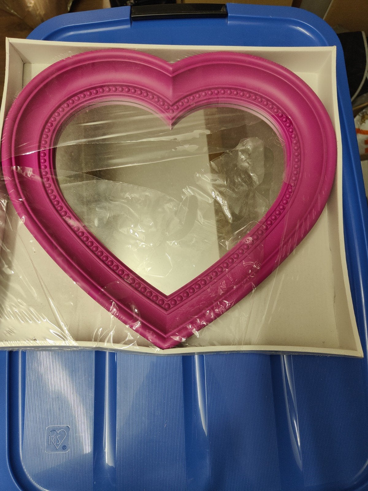Roze hartvormige spiegel - Nieuw in verpakking, Ophalen, Minder dan 50 cm, Nieuw, Minder dan 100 cm