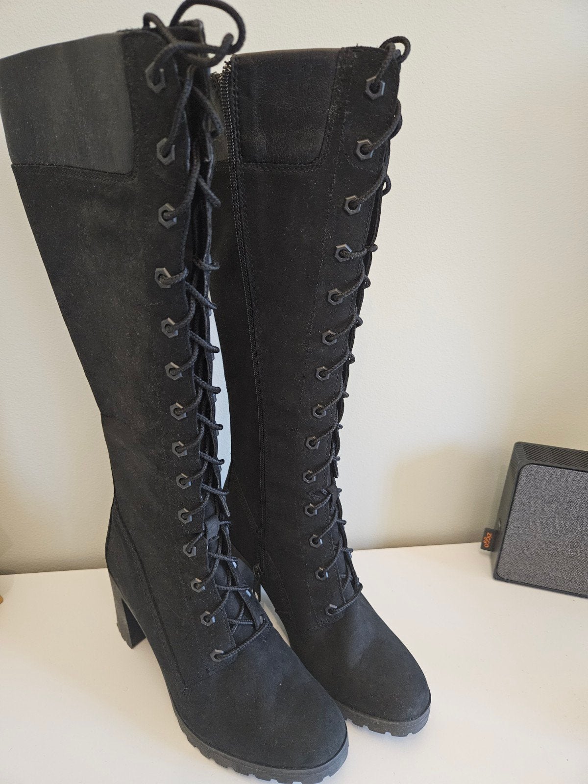 Timberland Zwarte Hoge Laarzen met Hak - Maat 38, Kleding | Dames, Hoge laarzen, Zwart, Nieuw, Ophalen of Verzenden