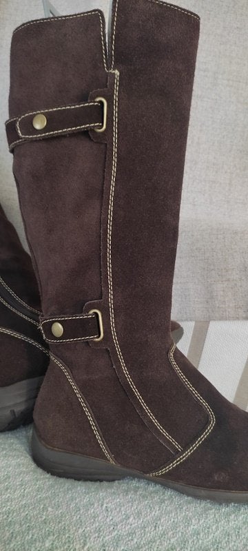 Novecento bruin suede laars, maat 38, Hoge laarzen, Bruin, Verzenden, Zo goed als nieuw