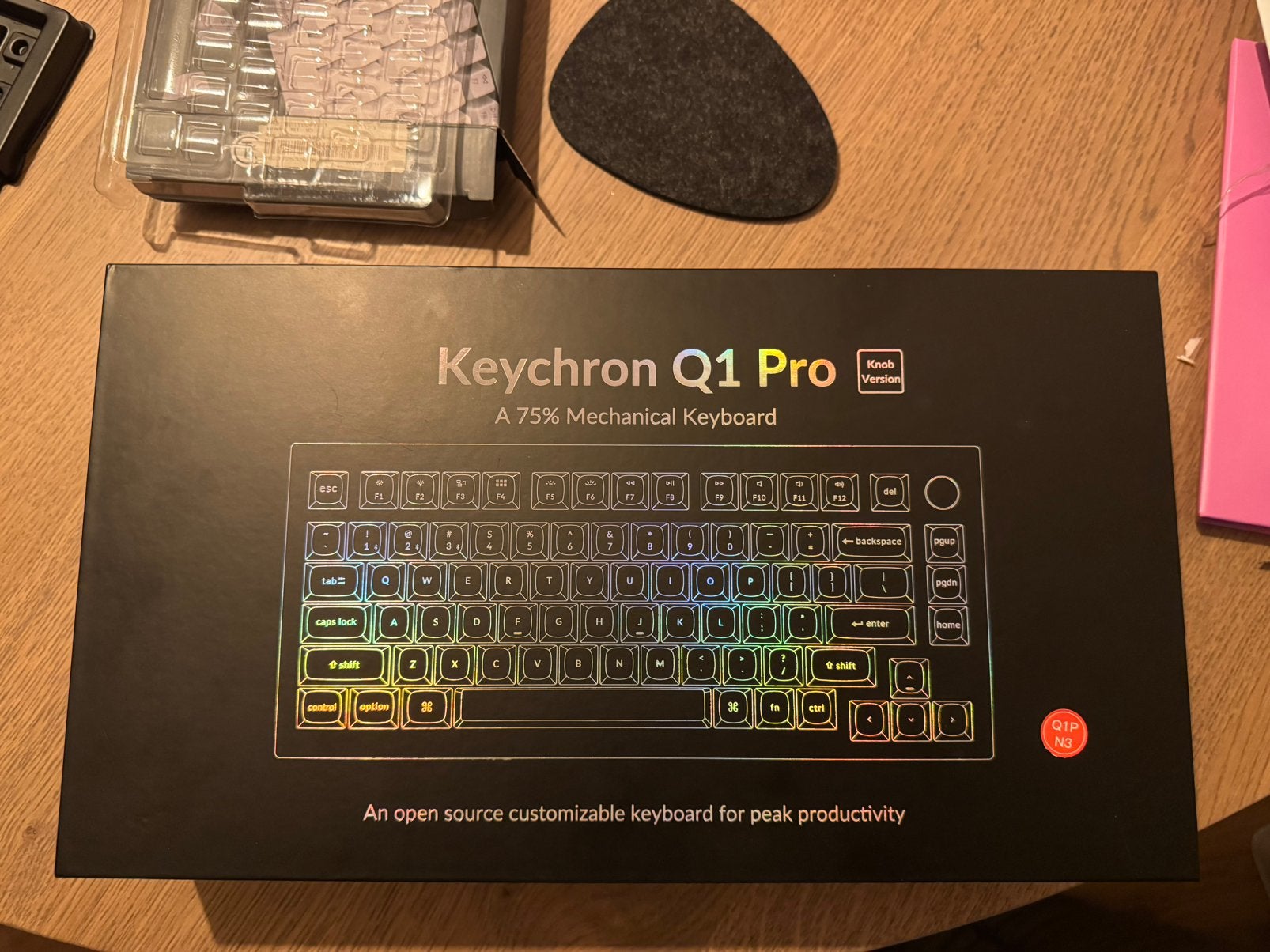 Keychron Q1 Pro Knob Version – Custom Mechanical Keyboard, Computers en Software, Toetsenborden, Ophalen of Verzenden, Qwerty