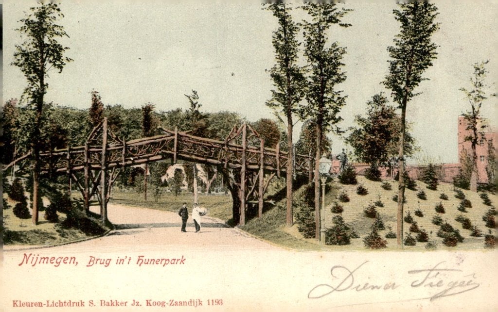 Nijmegen Brug in 't hunerpark # 602, Verzamelen, Verzenden, Voor 1920, Gelderland