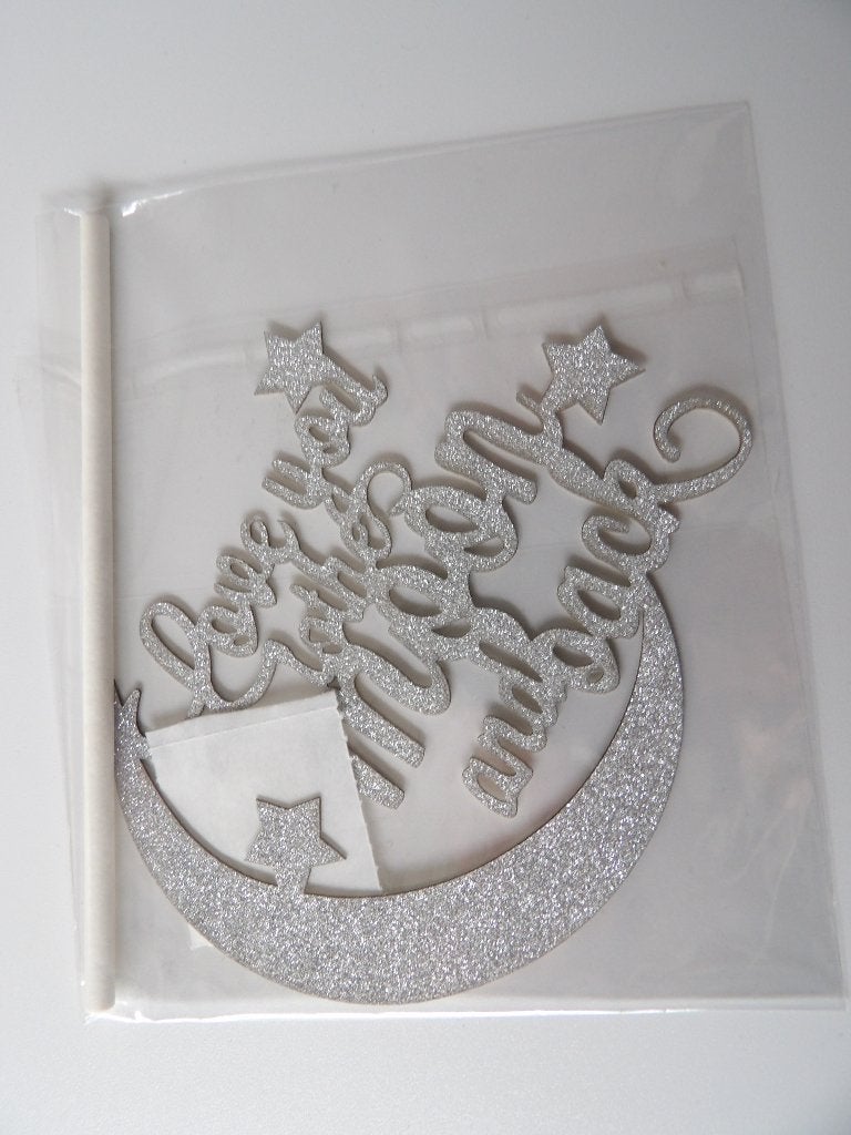 nieuw taart of cupcake topper love you to the moon and back, Hobby en Vrije tijd, Taarten en Cupcakes maken, Ophalen of Verzenden